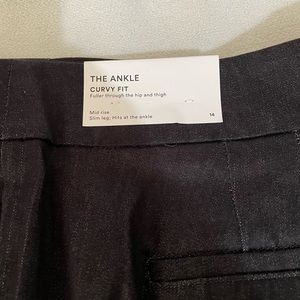 Ann Taylor dark wash polished denim pants. Jeans for the office!